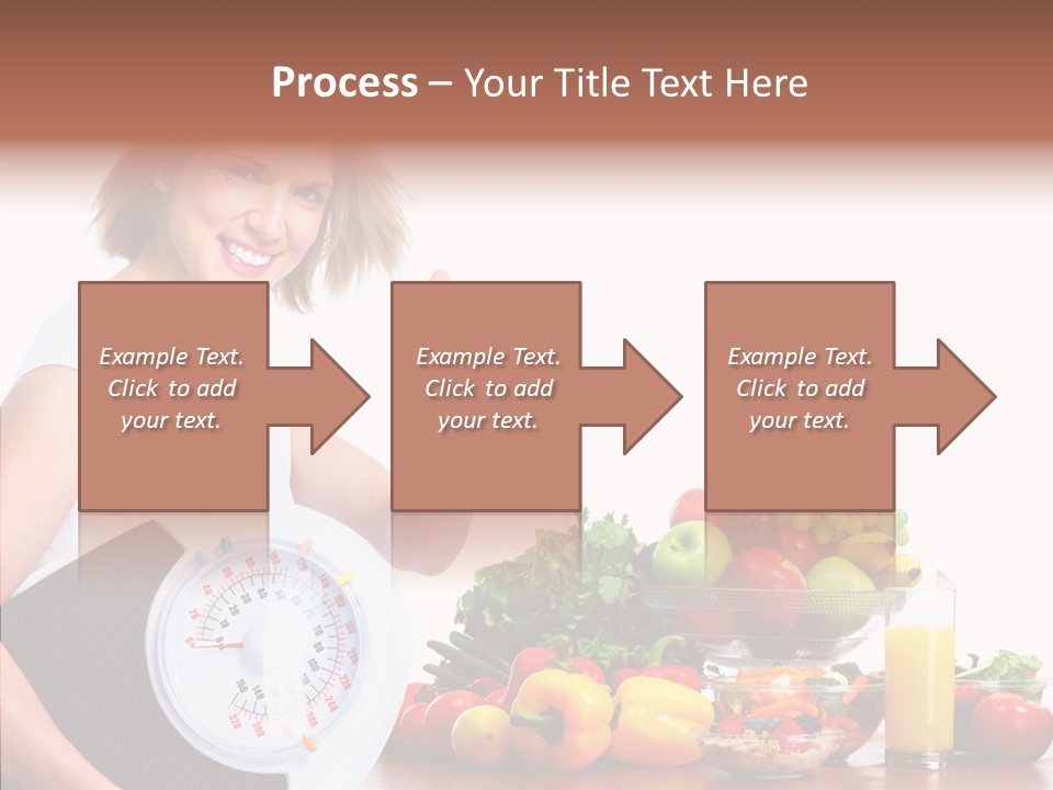 Food Happiness Fitness PowerPoint Template