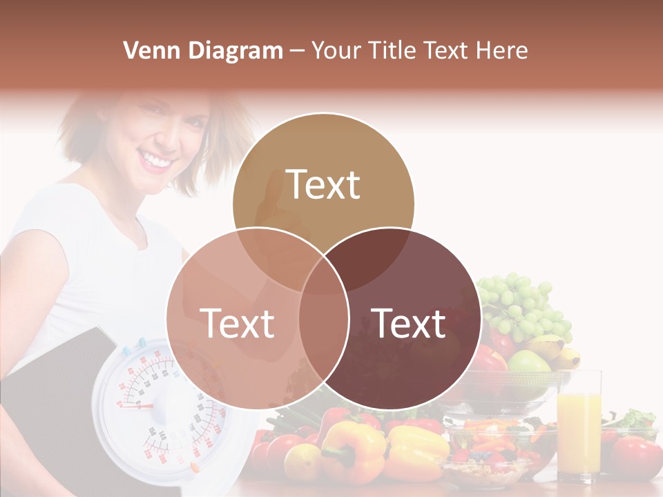 Food Happiness Fitness PowerPoint Template