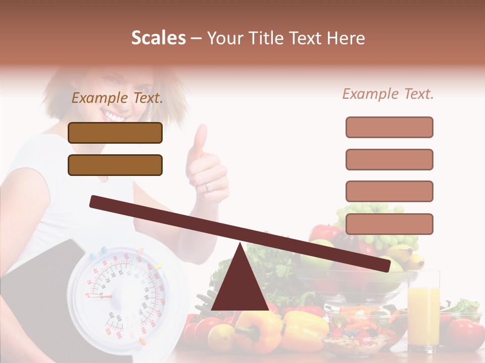 Food Happiness Fitness PowerPoint Template