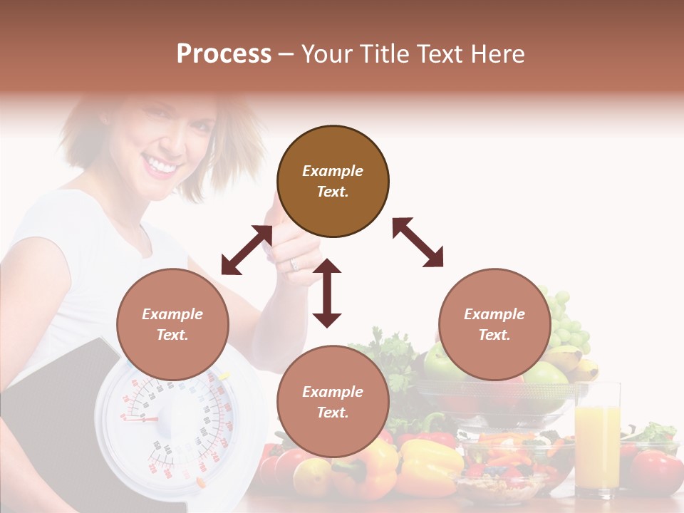 Food Happiness Fitness PowerPoint Template