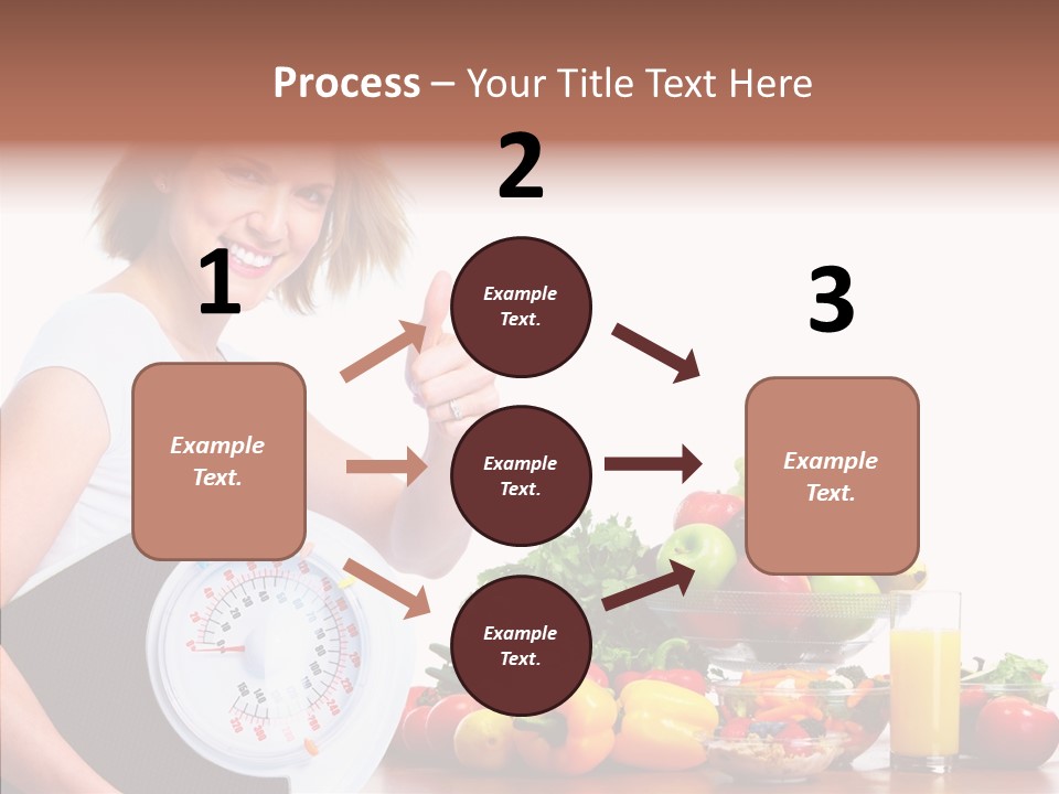 Food Happiness Fitness PowerPoint Template