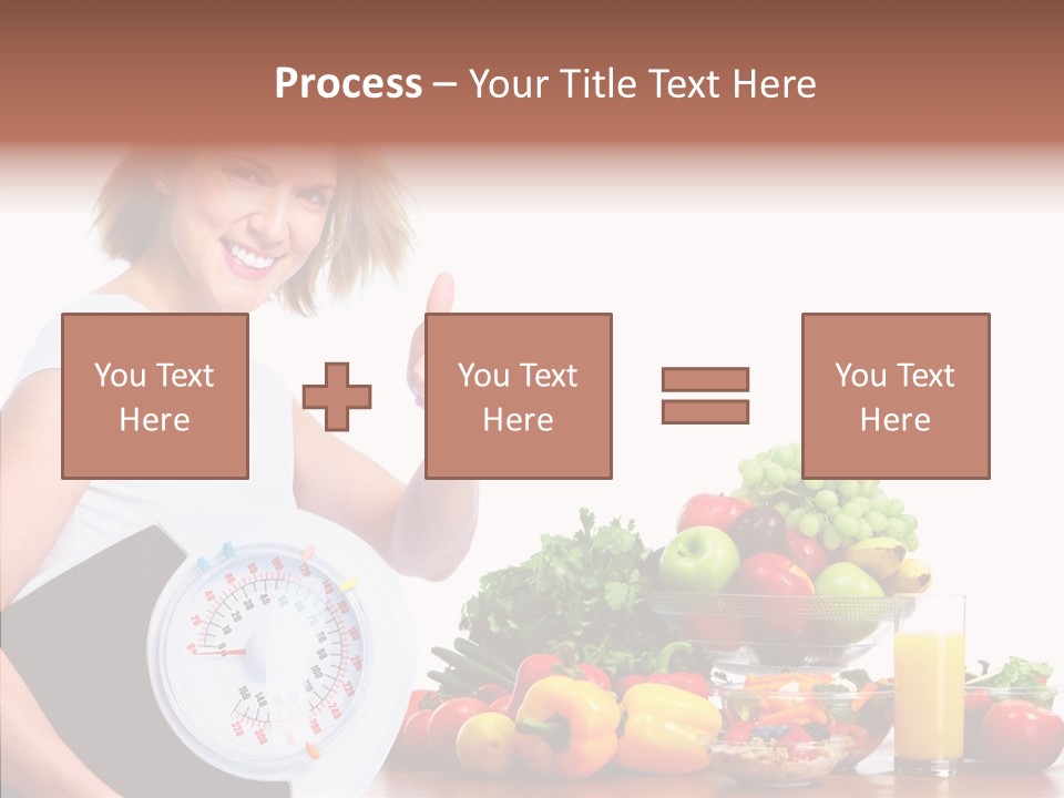 Food Happiness Fitness PowerPoint Template