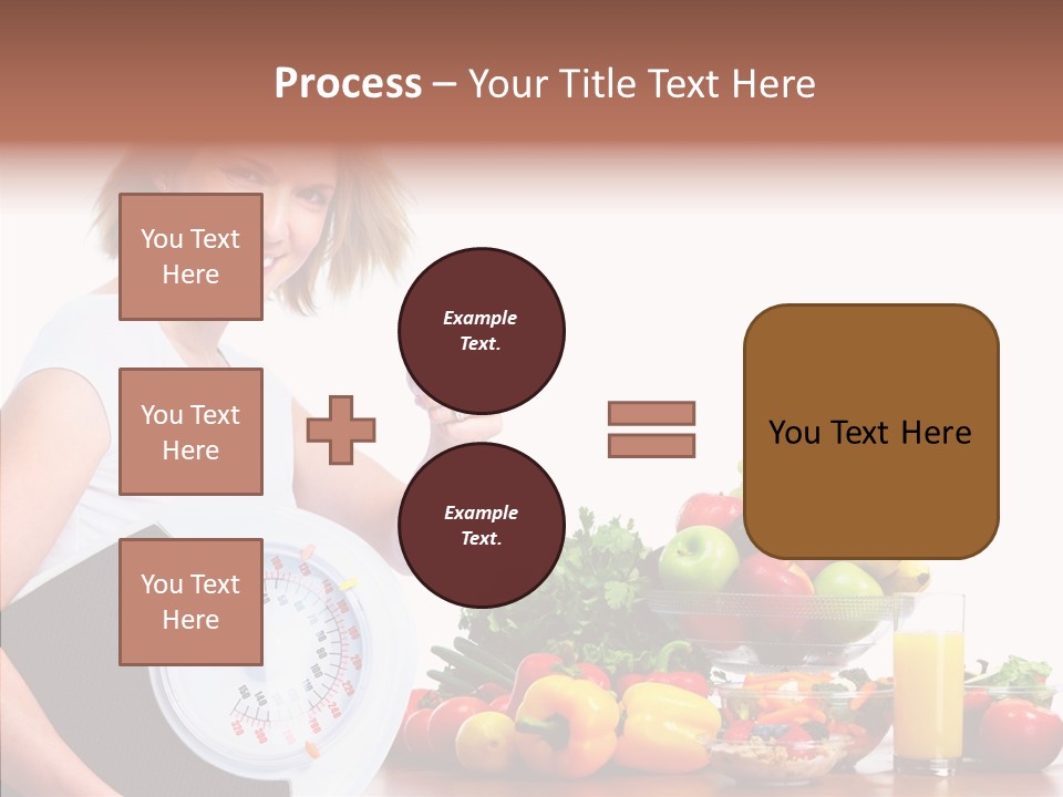 Food Happiness Fitness PowerPoint Template