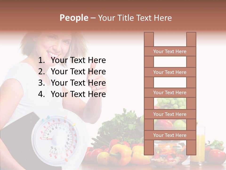 Food Happiness Fitness PowerPoint Template