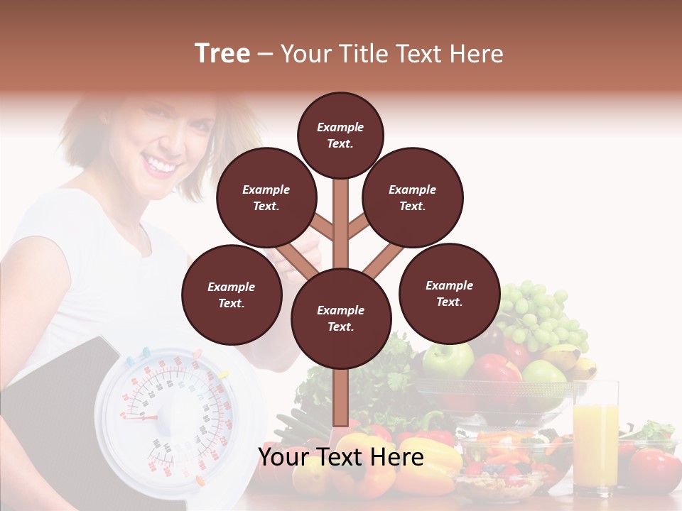 Food Happiness Fitness PowerPoint Template