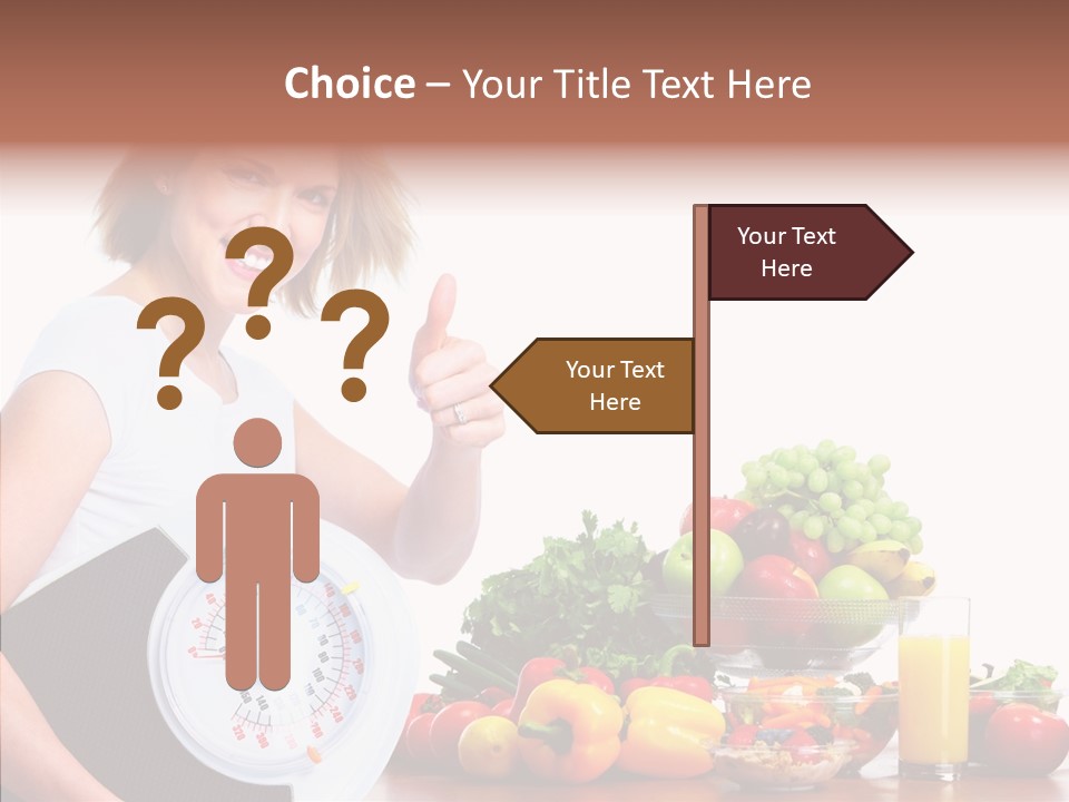 Food Happiness Fitness PowerPoint Template