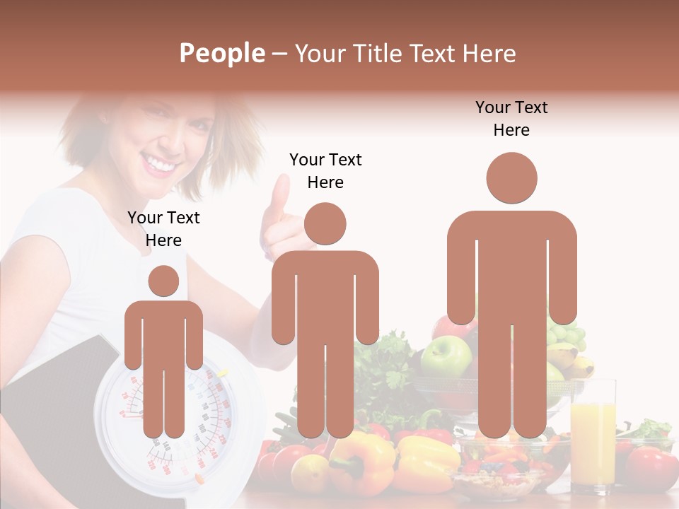 Food Happiness Fitness PowerPoint Template