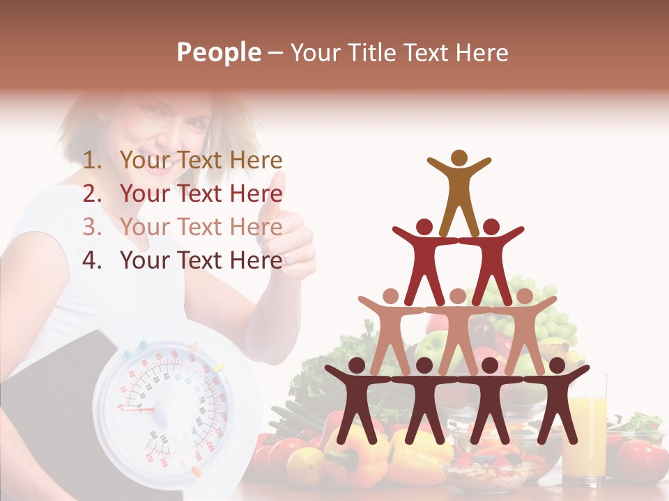 Food Happiness Fitness PowerPoint Template