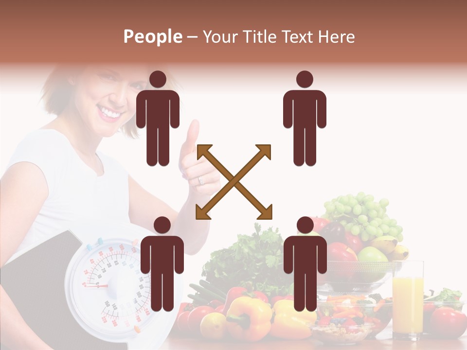 Food Happiness Fitness PowerPoint Template