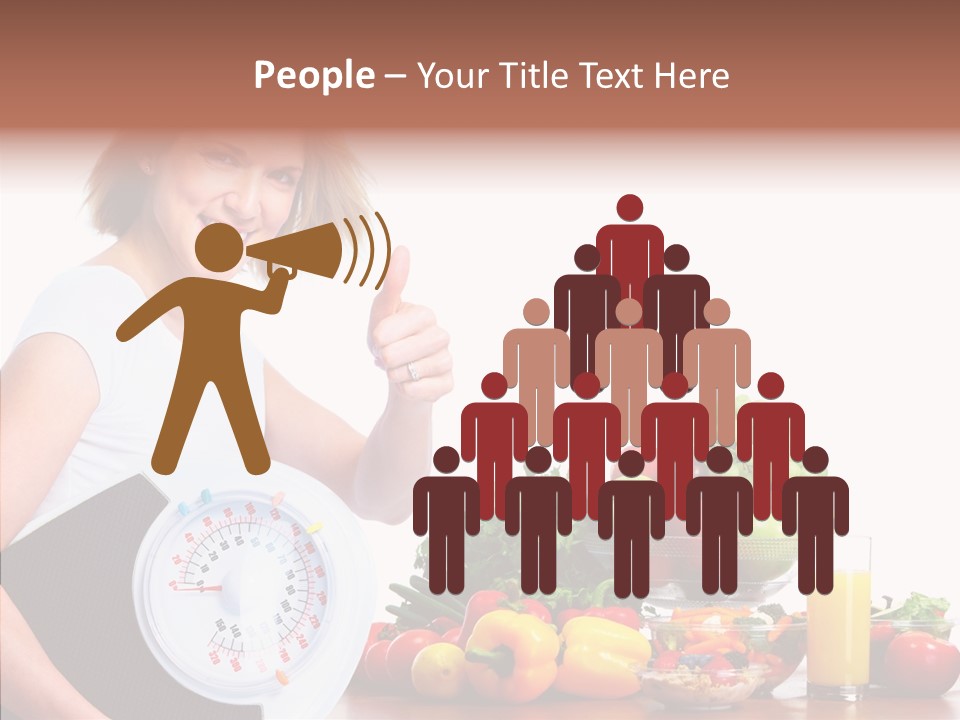 Food Happiness Fitness PowerPoint Template