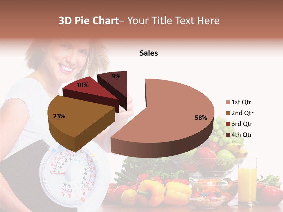 Food Happiness Fitness PowerPoint Template