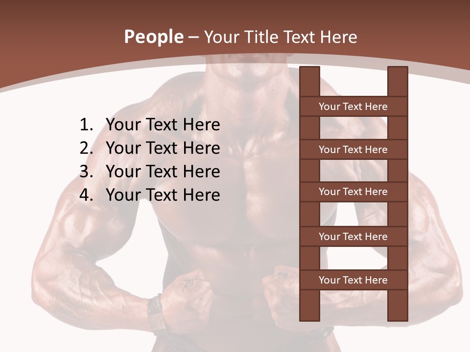 Cutout Power Pose PowerPoint Template