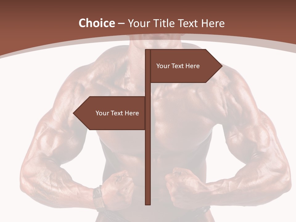 Cutout Power Pose PowerPoint Template