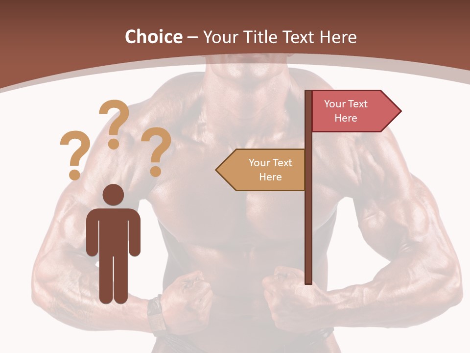 Cutout Power Pose PowerPoint Template