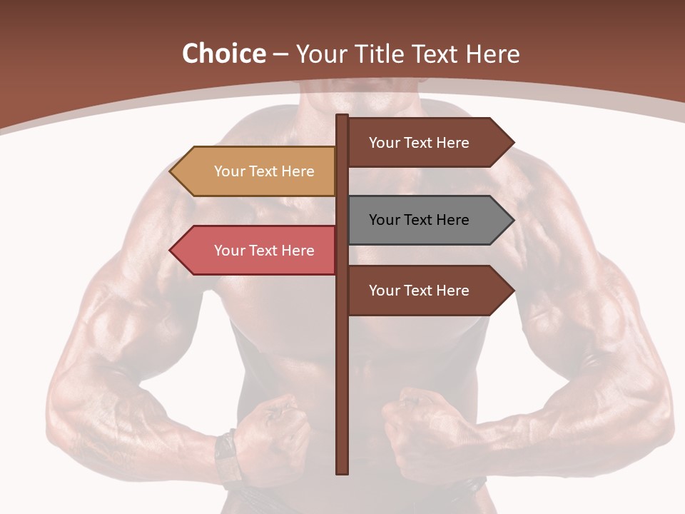 Cutout Power Pose PowerPoint Template