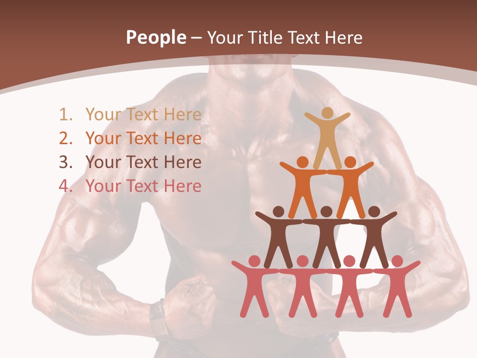 Cutout Power Pose PowerPoint Template