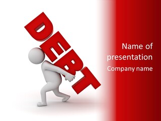 Computer Currency Debt PowerPoint Template