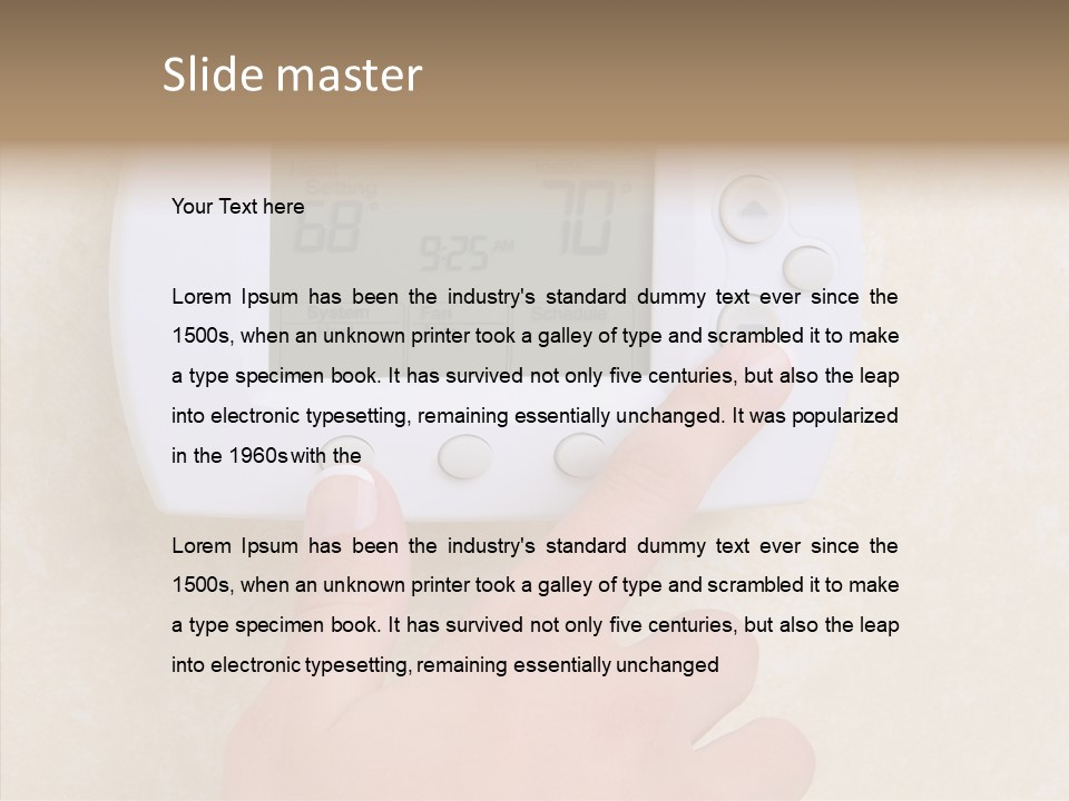 Save Indoors Appliance PowerPoint Template