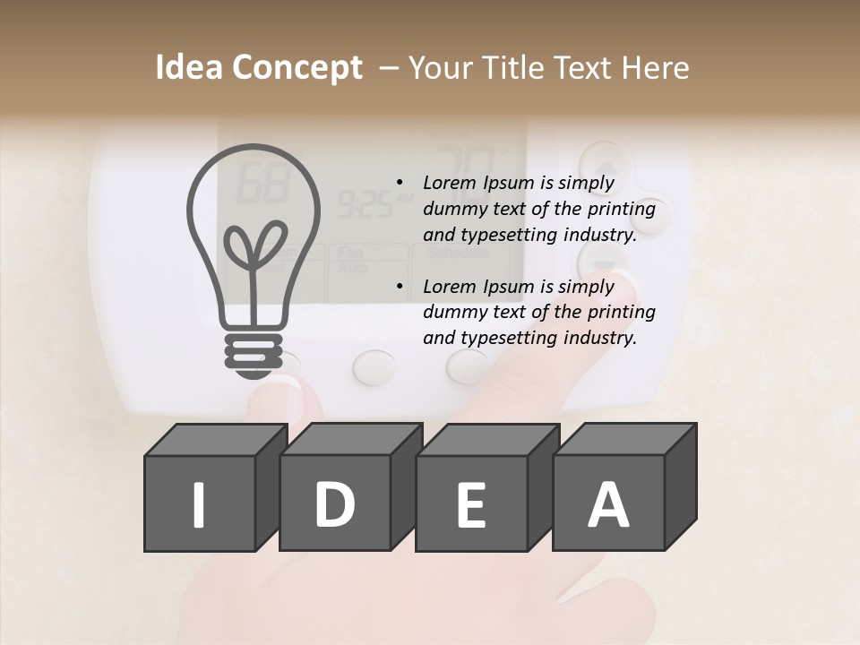 Save Indoors Appliance PowerPoint Template