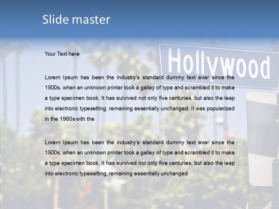 Light Traffic Stars PowerPoint Template