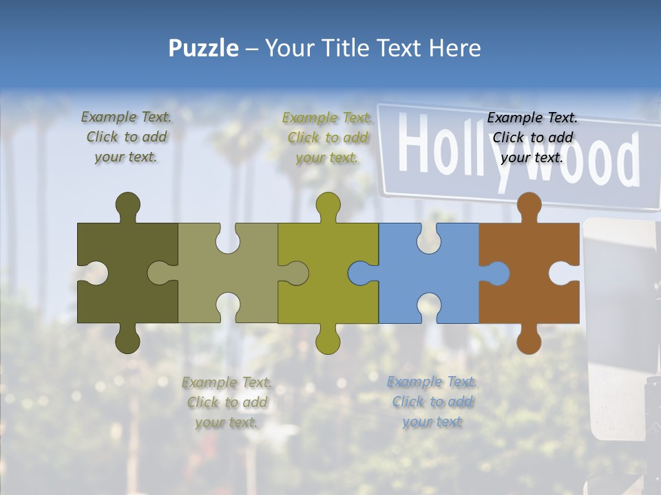 Light Traffic Stars PowerPoint Template