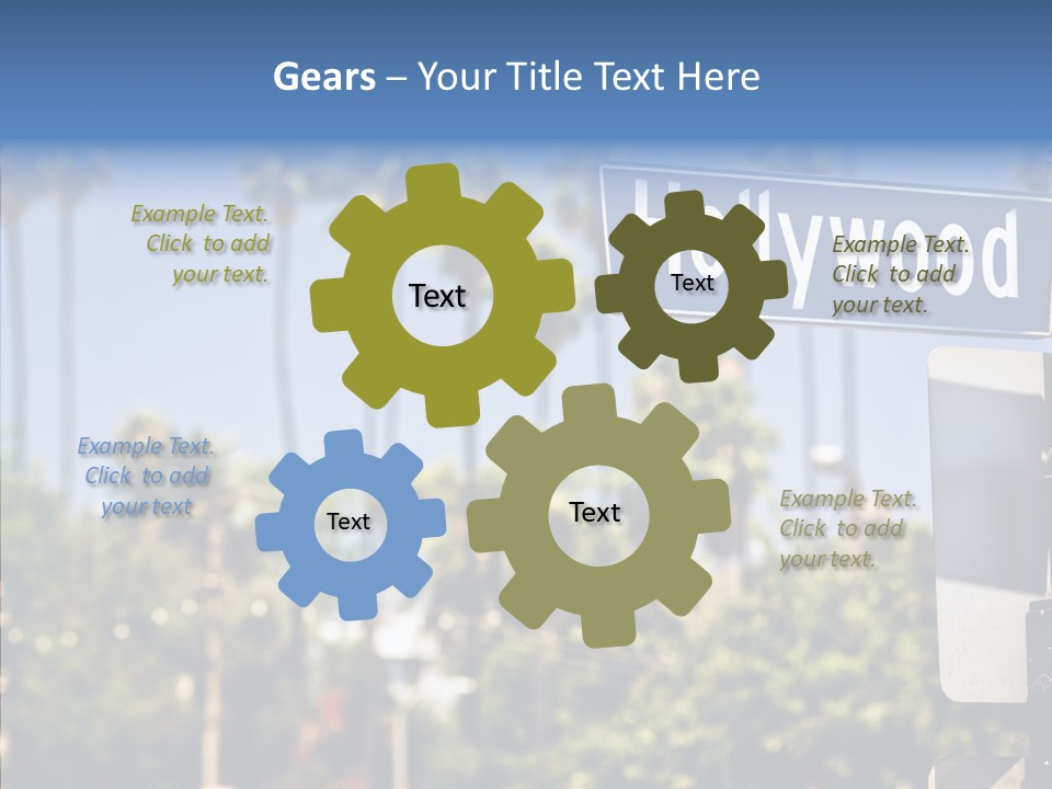 Light Traffic Stars PowerPoint Template