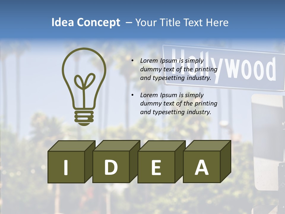 Light Traffic Stars PowerPoint Template