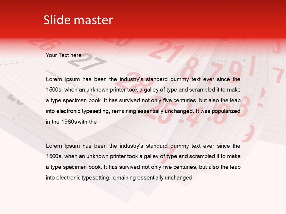 Organise Numerals Plan PowerPoint Template