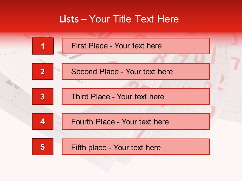 Organise Numerals Plan PowerPoint Template