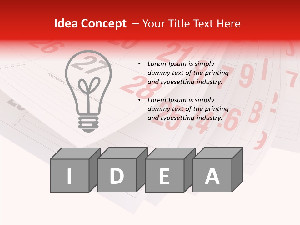Organise Numerals Plan PowerPoint Template