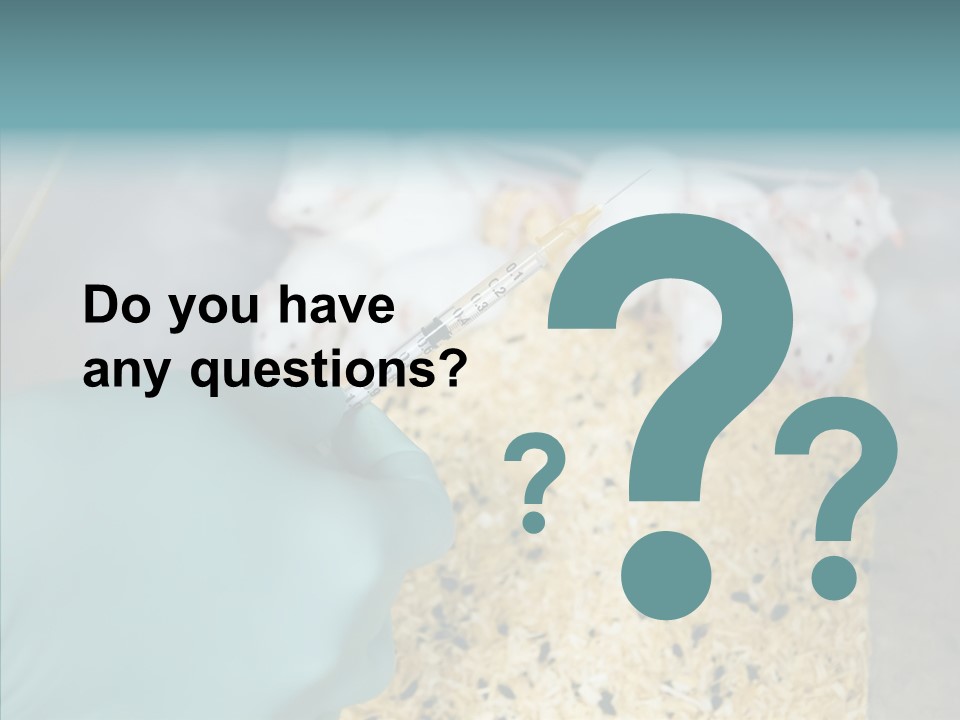 A Person In A Blue Glove Is Holding A Syil PowerPoint Template