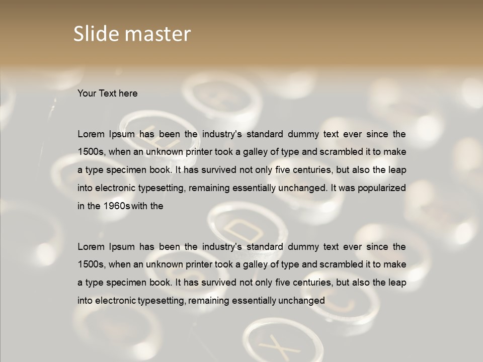 Typing Obsolete Ancient PowerPoint Template