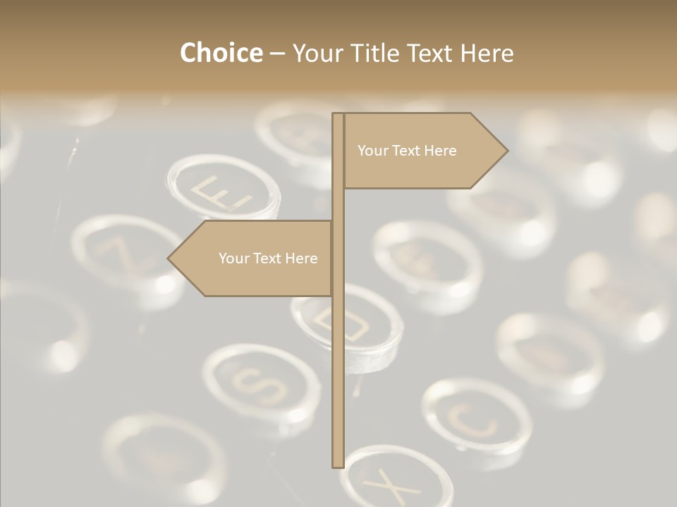 Typing Obsolete Ancient PowerPoint Template