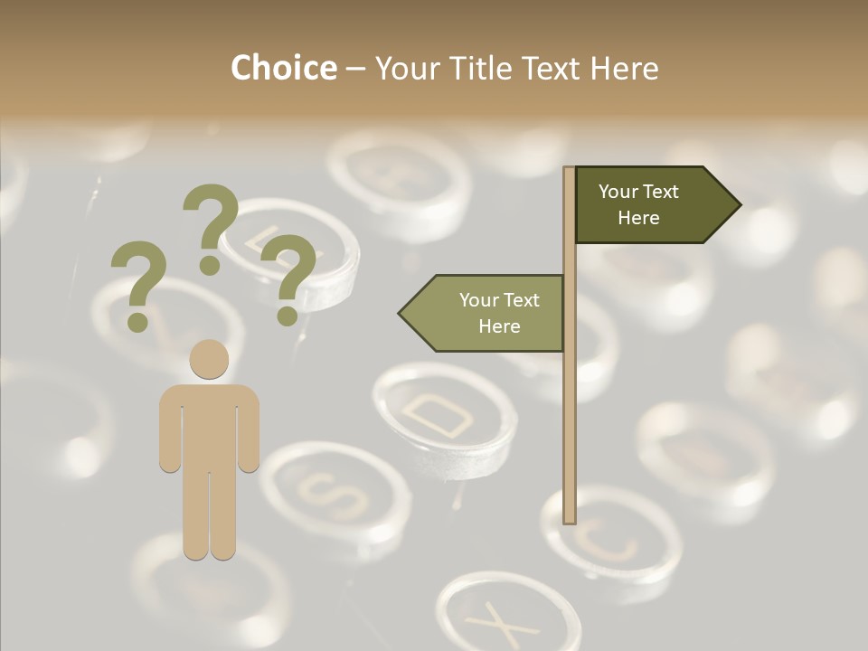 Typing Obsolete Ancient PowerPoint Template