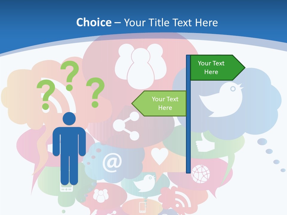 Internet Person Icon PowerPoint Template