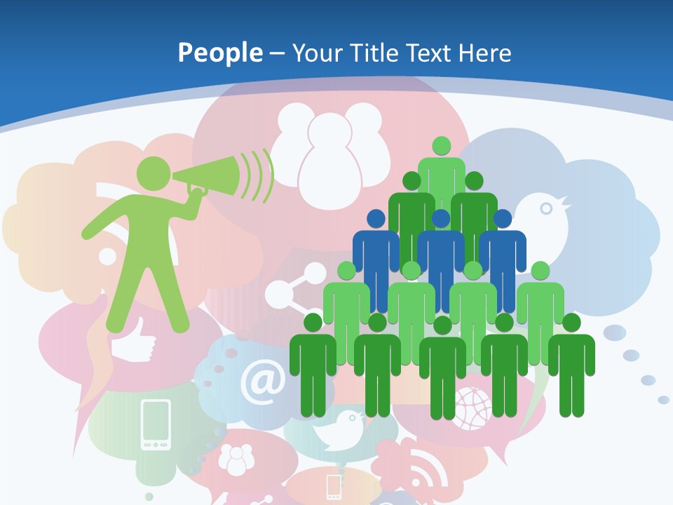 Internet Person Icon PowerPoint Template