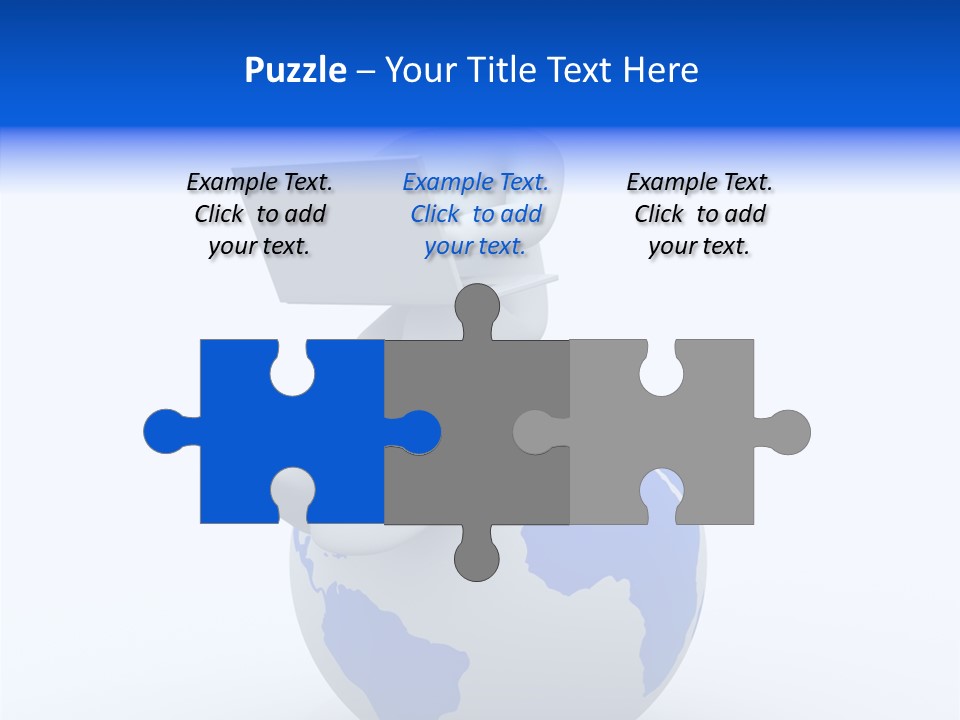 A Person Sitting On Top Of A Globe With A Laptop PowerPoint Template