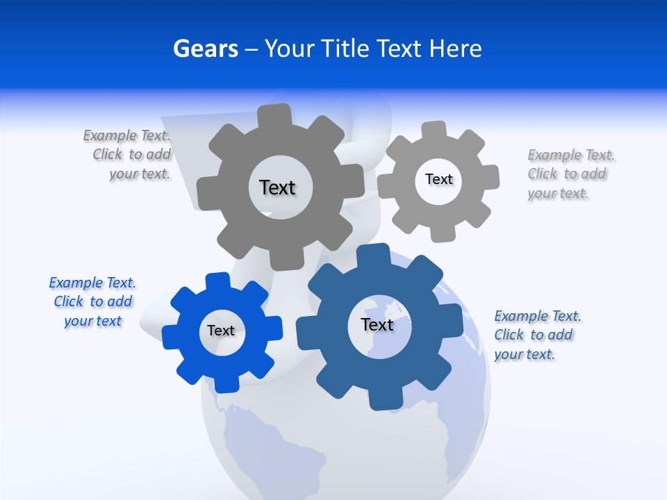 A Person Sitting On Top Of A Globe With A Laptop PowerPoint Template