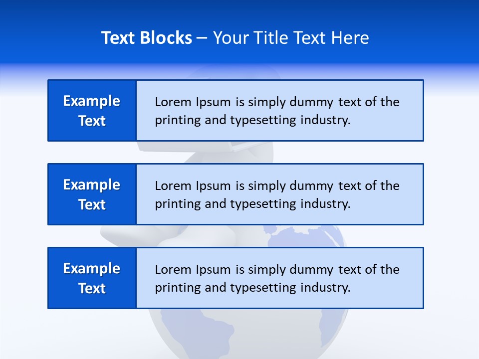 A Person Sitting On Top Of A Globe With A Laptop PowerPoint Template