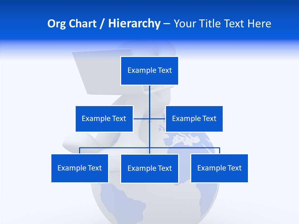 A Person Sitting On Top Of A Globe With A Laptop PowerPoint Template