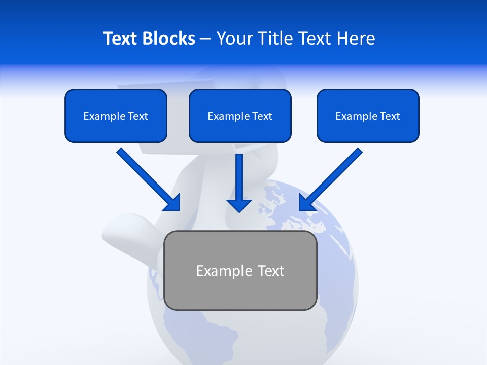 A Person Sitting On Top Of A Globe With A Laptop PowerPoint Template