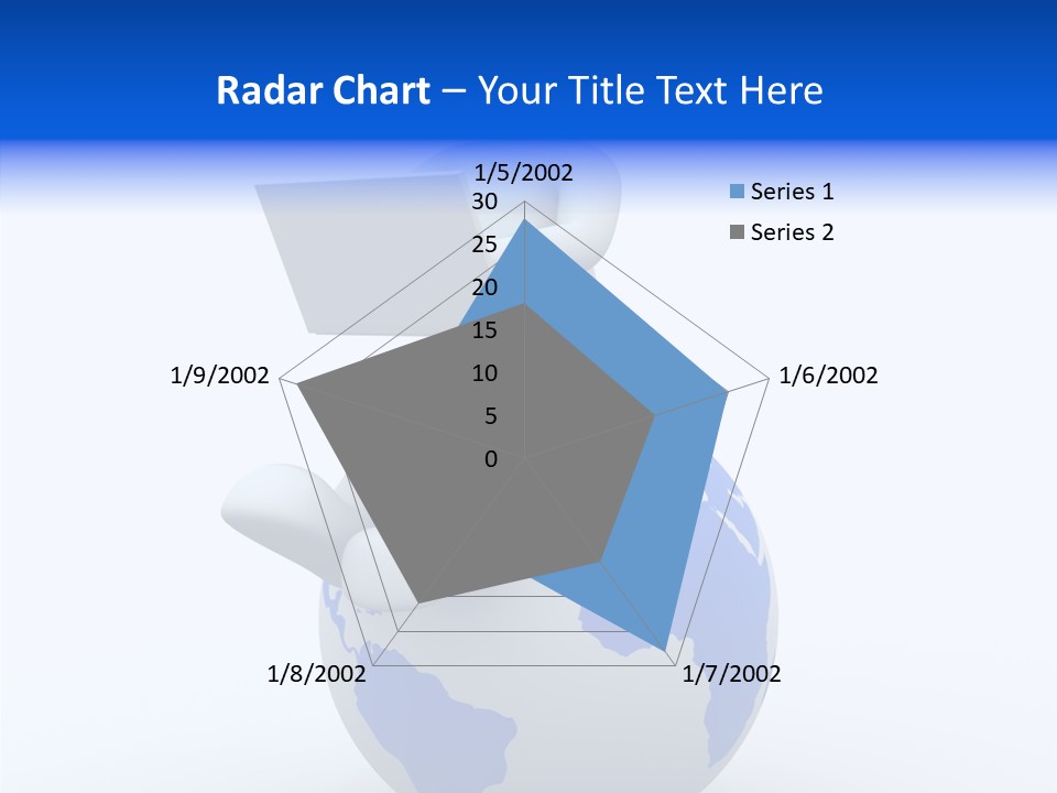 A Person Sitting On Top Of A Globe With A Laptop PowerPoint Template