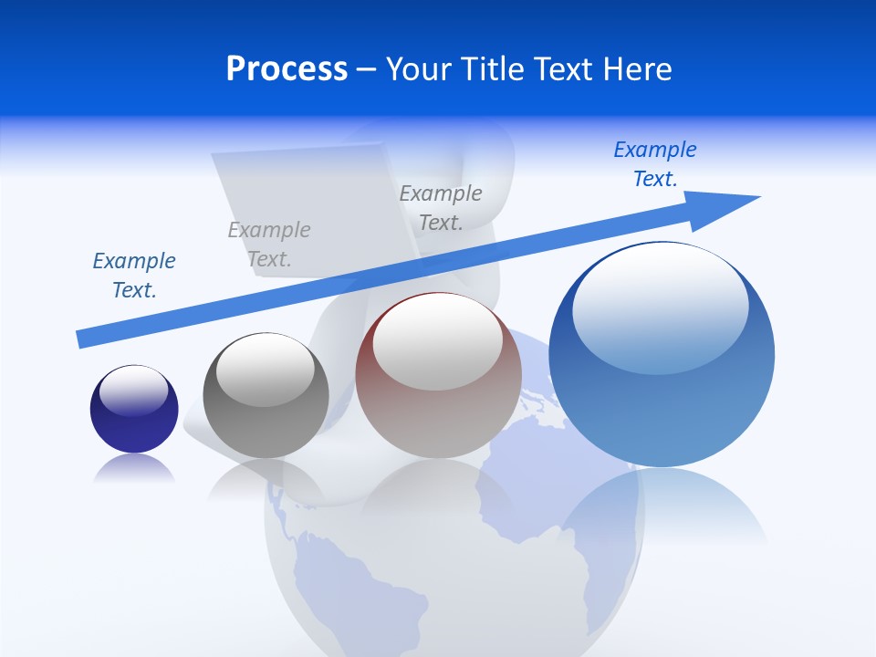 A Person Sitting On Top Of A Globe With A Laptop PowerPoint Template