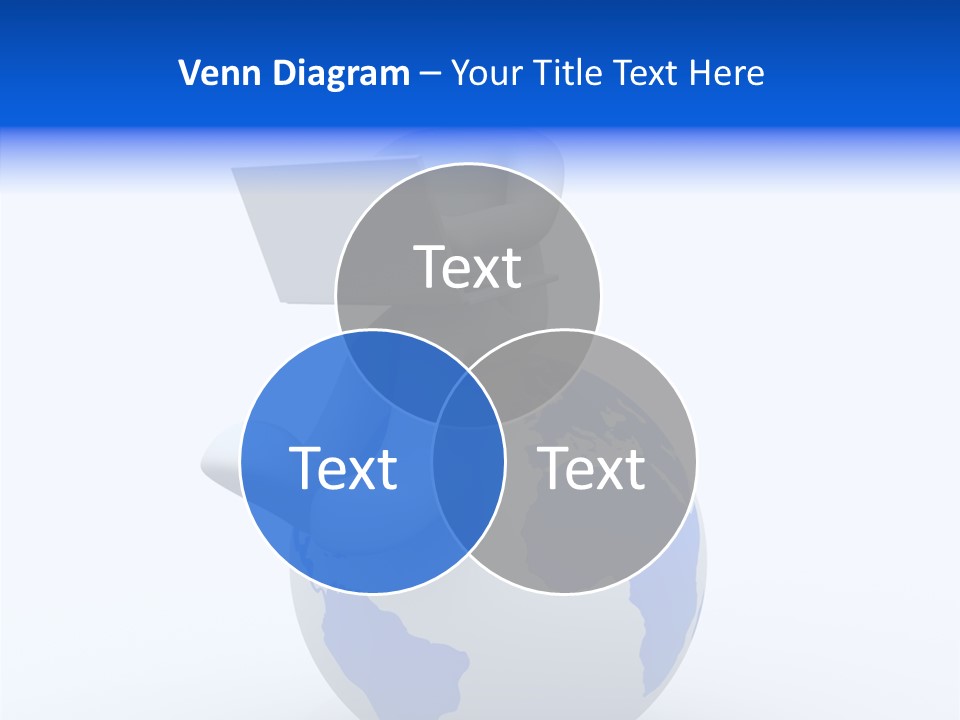 A Person Sitting On Top Of A Globe With A Laptop PowerPoint Template