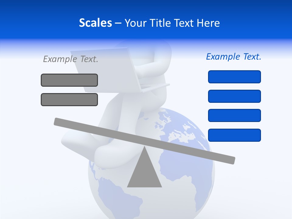 A Person Sitting On Top Of A Globe With A Laptop PowerPoint Template