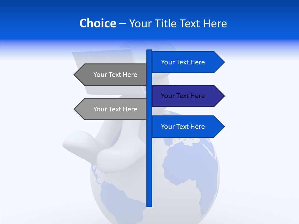 A Person Sitting On Top Of A Globe With A Laptop PowerPoint Template