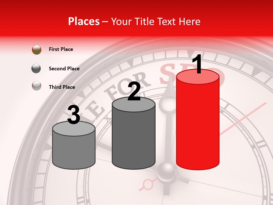 Metal Clock Webpage PowerPoint Template