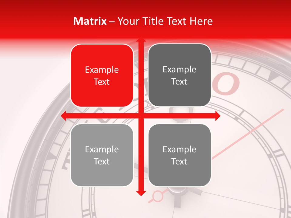 Metal Clock Webpage PowerPoint Template