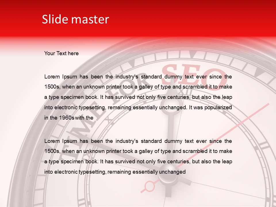 Metal Clock Webpage PowerPoint Template