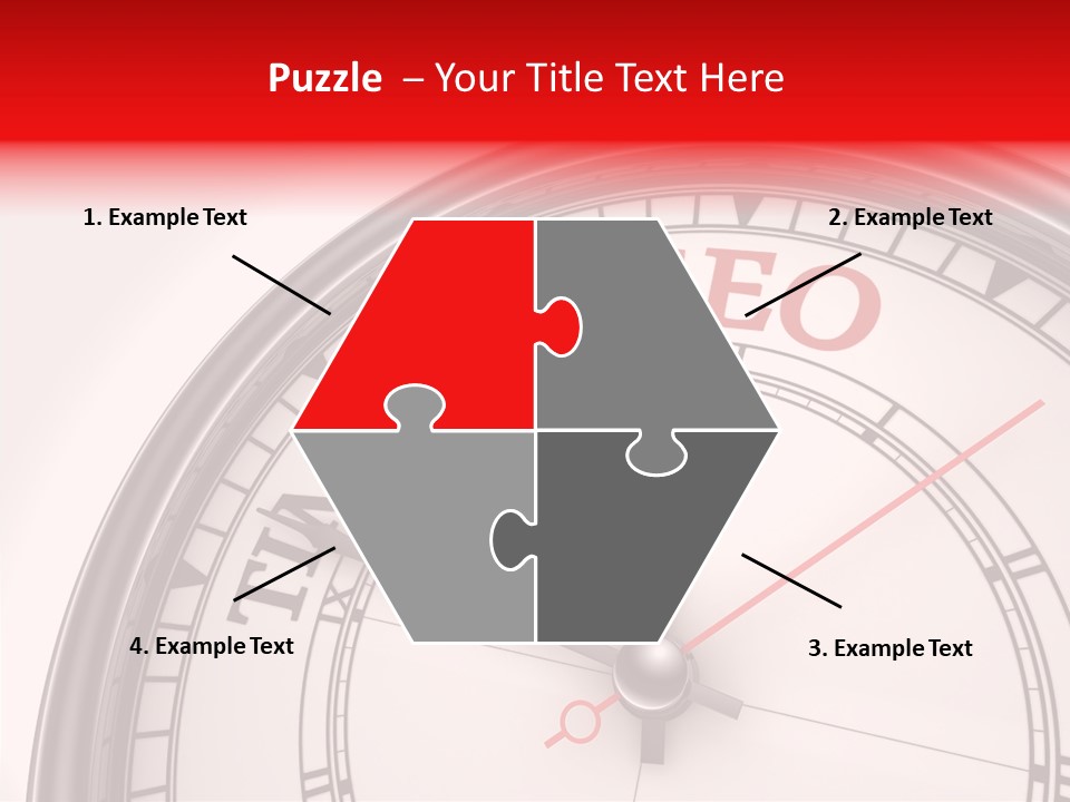 Metal Clock Webpage PowerPoint Template